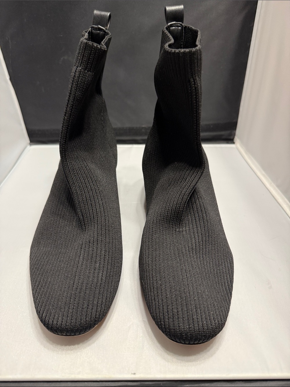 Joie Black Stretch Knit Sock Booties